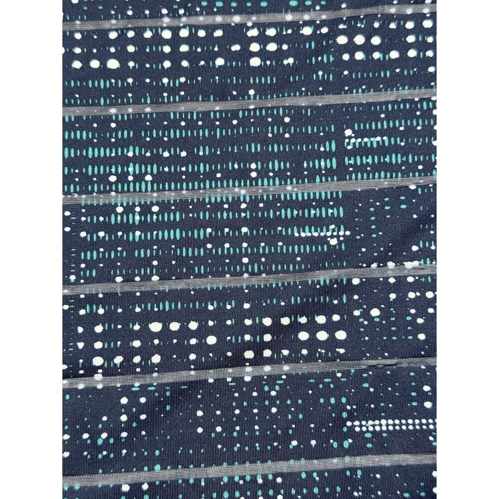 Zyia Active Navy Blue With Teal And White Spots Tank Size Small Shear Stripes - Picture 11 of 11